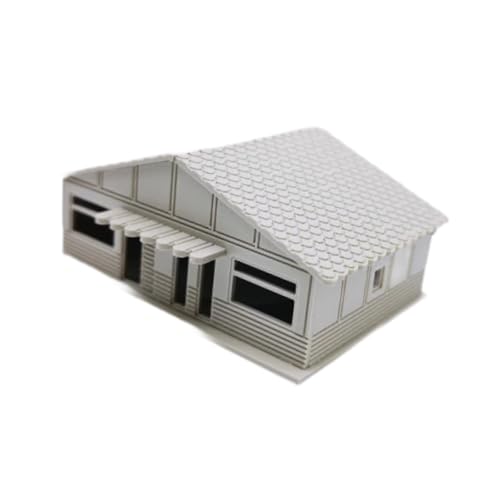 Perfeclan 1/64 Miniature Japanisches Haus zusammengebautes Modell, DIY Malerei Railway Layout -Modell für Modellbahn, Architekturmodell, 16.4cmx12cmx7.3cm von Perfeclan