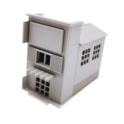 Perfeclan 1/64 Miniature Japanisches Haus zusammengebautes Modell, DIY Malerei Railway Layout -Modell für Modellbahn, Architekturmodell, 7.8cmx14.6cmx12.7cm von Perfeclan