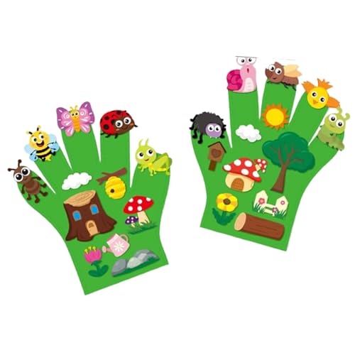 perfeclan 2X Filz Story Finger Puppen Tiere Finger Puppenspielzeug Unterricht AIDS Bildungsgeschenk Frühes Lernen für Geburtstagsfeiern Zuhause, Insektenthema von Perfeclan