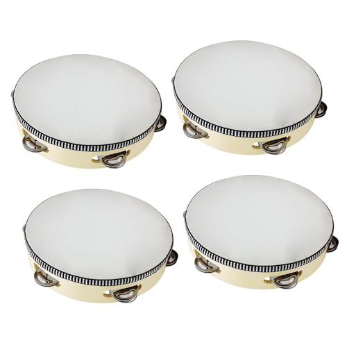 perfeclan 4 Stücke 8 Zoll Mini Tambourine Spielzeughand gehaltene Drum Kids Metal Bell Party Rhythmus Jungen Mädchen Spiele Beat Instrument Percussion perfeclan 4 Stücke 8 Zoll Mini Tambourine Spielzeughand gehaltene Drum Kids Metal Bell Party Rhythmus Jungen Mädchen Spiele Beat Instrument Percussion von Perfeclan