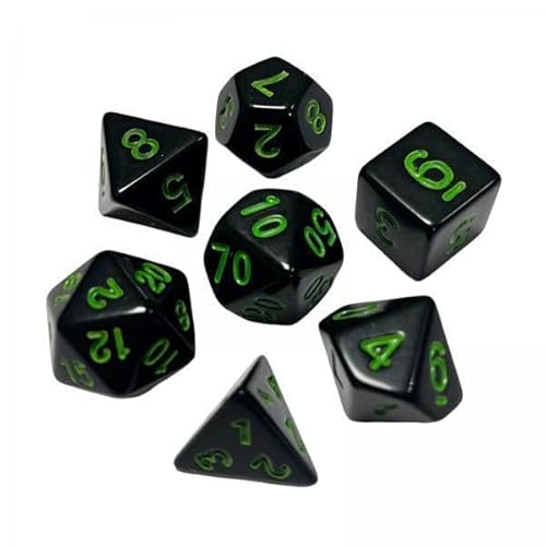 perfeclan 6X 7 Teiliges Polyedrisches Würfelset, Rollenspielwürfel, Zahlenspiel, Unterhaltungsspielzeug von Perfeclan