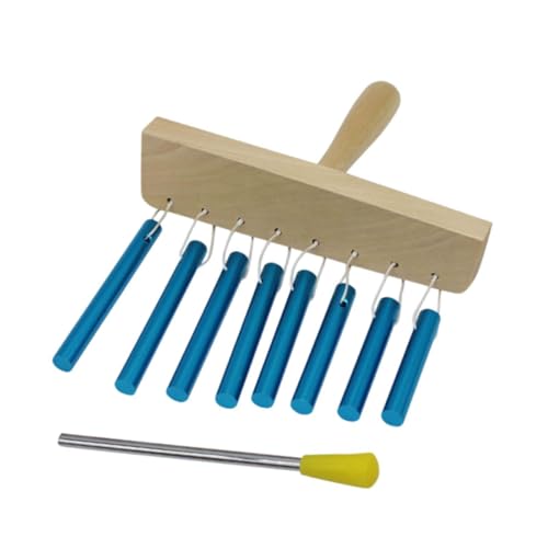 perfeclan Acht-Ton-Handheld Wind Chimes Wind Glockenbühne Performance Tischplatte Wind Chime Percussion Wind Chime für Klassenzimmer , Blau von Perfeclan