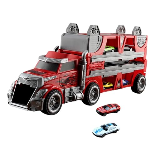 Perfeclan Autotransporter-LKW-Spielzeugset, katapultierende Rennstrecke, Schlepper, Trägerraketen-Set für Jungen, Mädchen, Kleinkinder, Kinder im Alter von 2, Rot Perfeclan Autotransporter-LKW-Spielzeugset, katapultierende Rennstrecke, Schlepper, Trägerraketen-Set für Jungen, Mädchen, Kleinkinder, Kinder im Alter von 2, Rot von Perfeclan