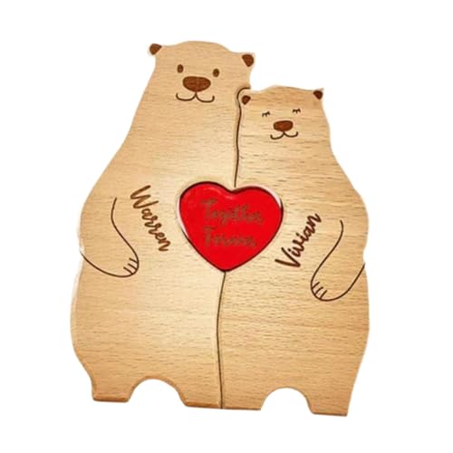 Perfeclan Bär geformte hölzerne Kunst Puzzle Familie von Geburtstag Geschenke süße Puzzle Skulpturen Holzdekor für Hauswärmende Mama und Papa, 2 Bären Perfeclan Bär geformte hölzerne Kunst Puzzle Familie von Geburtstag Geschenke süße Puzzle Skulpturen Holzdekor für Hauswärmende Mama und Papa, 2 Bären von Perfeclan