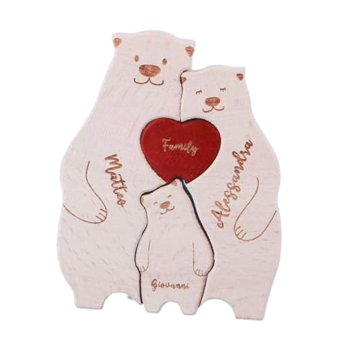 Perfeclan Bär geformte hölzerne Kunst Puzzle Familie von Geburtstag Geschenke süße Puzzle Skulpturen Holzdekor für Hauswärmende Mama und Papa, 3 Bären Perfeclan Bär geformte hölzerne Kunst Puzzle Familie von Geburtstag Geschenke süße Puzzle Skulpturen Holzdekor für Hauswärmende Mama und Papa, 3 Bären von Perfeclan