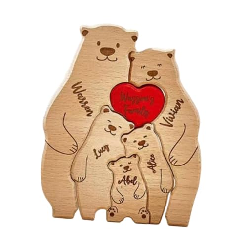 Perfeclan Bär geformte hölzerne Kunst Puzzle Familie von Geburtstag Geschenke süße Puzzle Skulpturen Holzdekor für Hauswärmende Mama und Papa, 5 Bären Perfeclan Bär geformte hölzerne Kunst Puzzle Familie von Geburtstag Geschenke süße Puzzle Skulpturen Holzdekor für Hauswärmende Mama und Papa, 5 Bären von Perfeclan