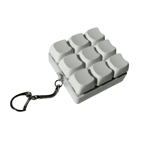 perfeclan Dekompressionstaste Robuster Spaß mit interaktivem Sound Geschenke für Erwachsene Multifunktionaler Schlüsselanhänger , 9 Tastaturen von Perfeclan