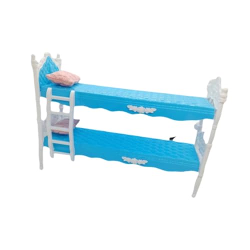 Perfeclan Dollhouse Bunk Bett Mini Bunk Bett Dollhouse Bettwäsche Accessoires tun -Doppelschicht für Szenendekoration Kindergeschenke, Blau Perfeclan Dollhouse Bunk Bett Mini Bunk Bett Dollhouse Bettwäsche Accessoires tun -Doppelschicht für Szenendekoration Kindergeschenke, Blau von Perfeclan