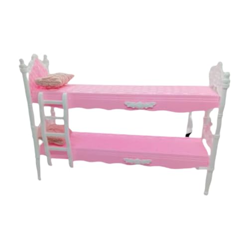 Perfeclan Dollhouse Bunk Bett Mini Bunk Bett Dollhouse Bettwäsche Accessoires tun -Doppelschicht für Szenendekoration Kindergeschenke, Rosa Perfeclan Dollhouse Bunk Bett Mini Bunk Bett Dollhouse Bettwäsche Accessoires tun -Doppelschicht für Szenendekoration Kindergeschenke, Rosa von Perfeclan