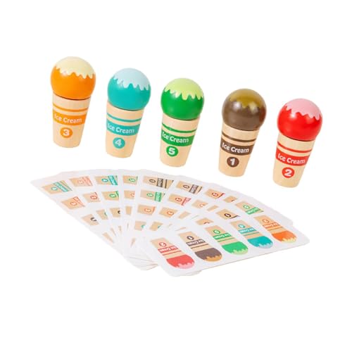 perfeclan Eiscreme-Lernspielzeug für Kinder, Feinmotorik-Zählaktivitäten, Farbsortier-Matching-Spiel mit Karten für Weihnachten, Ostern perfeclan Eiscreme-Lernspielzeug für Kinder, Feinmotorik-Zählaktivitäten, Farbsortier-Matching-Spiel mit Karten für Weihnachten, Ostern von Perfeclan
