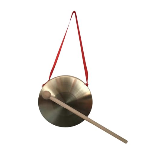 perfeclan Gong-Instrument mit Holzschlägel für Kinder,, traditionelles chinesisches Schlaginstrument, Mini-Gong für Partyspiele , 22cm perfeclan Gong-Instrument mit Holzschlägel für Kinder,, traditionelles chinesisches Schlaginstrument, Mini-Gong für Partyspiele , 22cm von Perfeclan