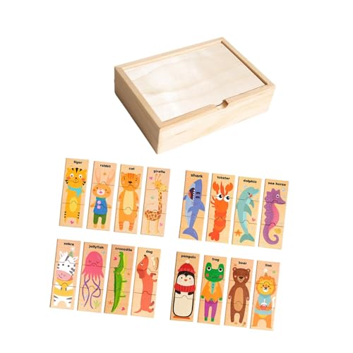 Perfeclan Hölzerne Matching -Rätsel Frühes Lernen Spielzeug mit Aufbewahrungsfall Entwicklungsbildungsspiele Würfel Blockspielzeug für Kids Tabletop Perfeclan Hölzerne Matching -Rätsel Frühes Lernen Spielzeug mit Aufbewahrungsfall Entwicklungsbildungsspiele Würfel Blockspielzeug für Kids Tabletop von Perfeclan