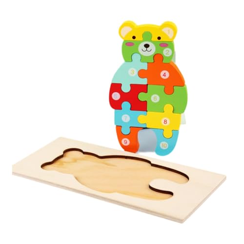 Perfeclan Holzbären -Rätsel, Vorschule Lernen interaktive Geburtstagsgeschenke, Tierspielzeugspielzeug, Holzrätsel für Kinder für Kleinkinder Kinder Perfeclan Holzbären -Rätsel, Vorschule Lernen interaktive Geburtstagsgeschenke, Tierspielzeugspielzeug, Holzrätsel für Kinder für Kleinkinder Kinder von Perfeclan