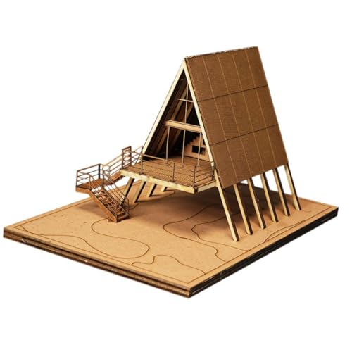 Perfeclan Holzmodell Kit Haus Architektur Bildungsspielzeug DIY Assembly Mini Building 3D -Holzpuzzle für Mikrolandschaftsbahn, mit Boden Perfeclan Holzmodell Kit Haus Architektur Bildungsspielzeug DIY Assembly Mini Building 3D -Holzpuzzle für Mikrolandschaftsbahn, mit Boden von Perfeclan