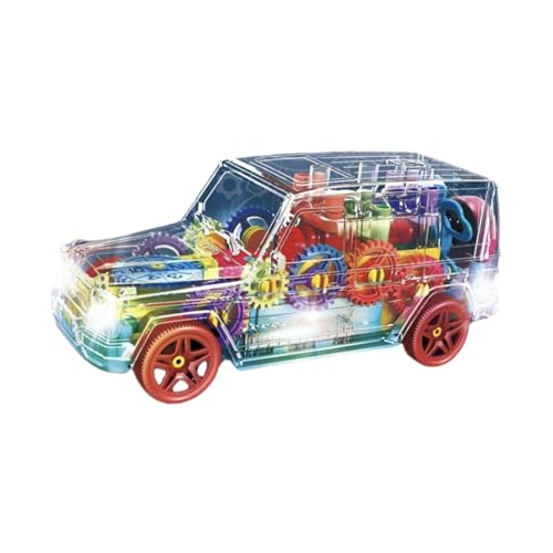 perfeclan Leuchtendes Autospielzeug, sensorisches Spielzeug, rotierende Zahnräder, Coole Lichter, lustige Musik und LED-Effekte, für 4-jährige Jungen, perfeclan Leuchtendes Autospielzeug, sensorisches Spielzeug, rotierende Zahnräder, Coole Lichter, lustige Musik und LED-Effekte, für 4-jährige Jungen, von Perfeclan