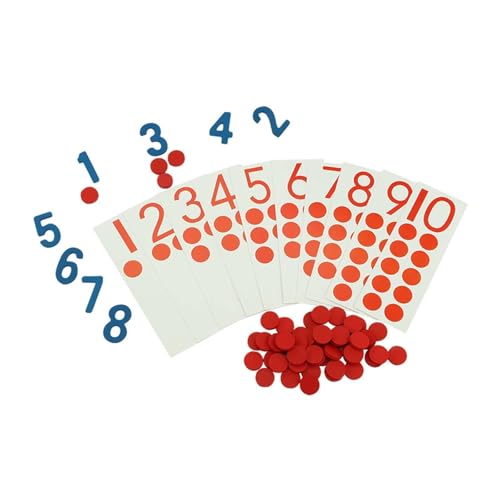 perfeclan Mathe-Lernkarten, Lernspielzeug, gerade und ungerade Zahlen, Kindergarten-Tools, Mathe-Spiele, Zählspielzeug für ab 3 Jahren von Perfeclan