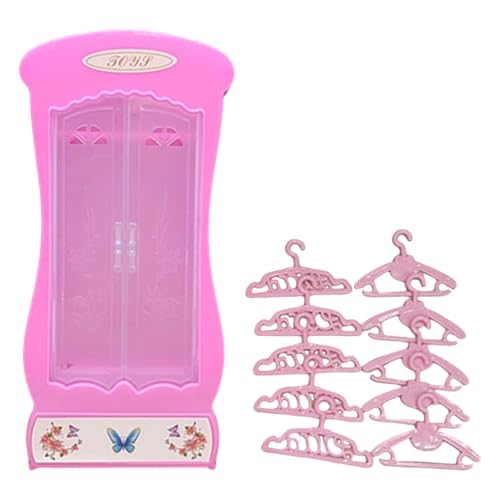 perfeclan Mini Garderobe Model Little winzige Kleiderschrank dekorative Spielzeug Dekorpuppenschrank Doll Kleidung für Kinder Geschenkrollen Spielen, Rosa mit Kleiderbügeln perfeclan Mini Garderobe Model Little winzige Kleiderschrank dekorative Spielzeug Dekorpuppenschrank Doll Kleidung für Kinder Geschenkrollen Spielen, Rosa mit Kleiderbügeln von Perfeclan