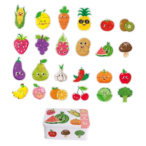 Perfeclan Passende Puzzlespiele, Puzzles mit Musterblöcken, tragbare Vorschul-Lernaktivität für, frühes Lernen, Obst Gemüse Perfeclan Passende Puzzlespiele, Puzzles mit Musterblöcken, tragbare Vorschul-Lernaktivität für, frühes Lernen, Obst Gemüse von Perfeclan