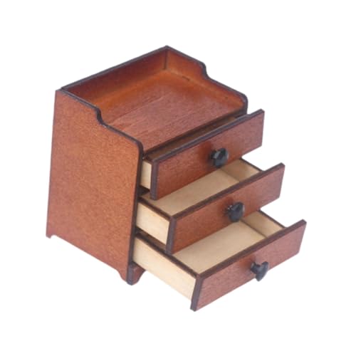 Perfeclan Puppenhausschrank, Rollenspiel-Requisite, Küchenschrank, Mini-Schubladenschrank, Miniaturschrank mit Knöpfen Perfeclan Puppenhausschrank, Rollenspiel-Requisite, Küchenschrank, Mini-Schubladenschrank, Miniaturschrank mit Knöpfen von Perfeclan