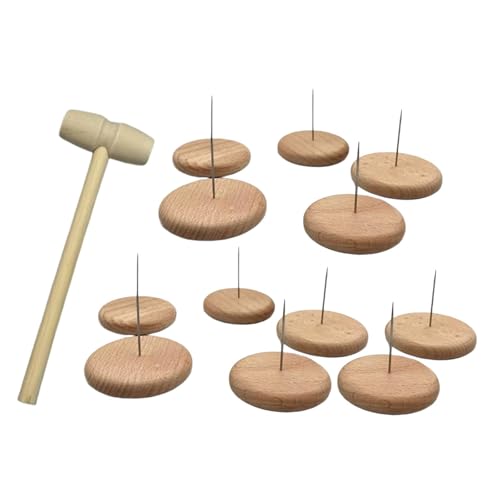 perfeclan Set mit 12 Häkelpuppenständern Aus Buchenholz für Die Aufbewahrung, 5 cm Basis perfeclan Set mit 12 Häkelpuppenständern Aus Buchenholz für Die Aufbewahrung, 5 cm Basis von Perfeclan