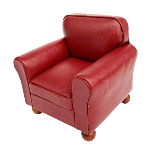 Perfeclan Sofa-Simulationszubehör im Maßstab 1:12, Spielzeug, Lebensszene, Mikrolandschaft, Mini-Modellmöbel für Zuhause, Schlafzimmerdekoration, Rotes Einzelsofa Perfeclan Sofa-Simulationszubehör im Maßstab 1:12, Spielzeug, Lebensszene, Mikrolandschaft, Mini-Modellmöbel für Zuhause, Schlafzimmerdekoration, Rotes Einzelsofa von Perfeclan