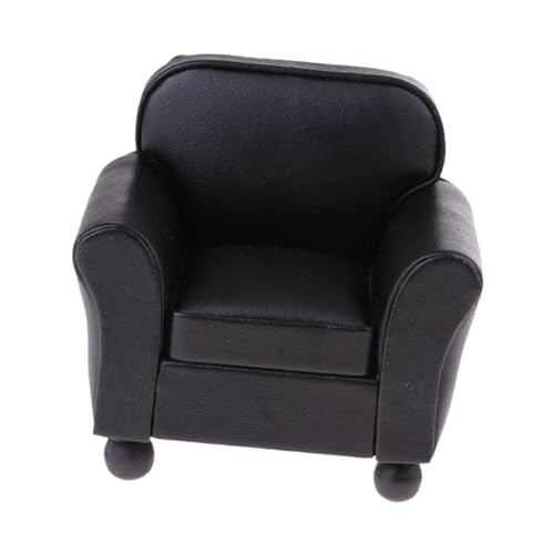 Perfeclan Sofa-Simulationszubehör im Maßstab 1:12, Spielzeug, Lebensszene, Mikrolandschaft, Mini-Modellmöbel für Zuhause, Schlafzimmerdekoration, Schwarzes Einzelsofa Perfeclan Sofa-Simulationszubehör im Maßstab 1:12, Spielzeug, Lebensszene, Mikrolandschaft, Mini-Modellmöbel für Zuhause, Schlafzimmerdekoration, Schwarzes Einzelsofa von Perfeclan