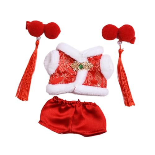 Perfeclan Stoffpuppen-Anzug, modische Koordinationsphantasie für kleine Mädchen, DIY-Puppenkleidungsset, für 15 cm, Top-Hose-Kopfbedeckung Perfeclan Stoffpuppen-Anzug, modische Koordinationsphantasie für kleine Mädchen, DIY-Puppenkleidungsset, für 15 cm, Top-Hose-Kopfbedeckung von Perfeclan