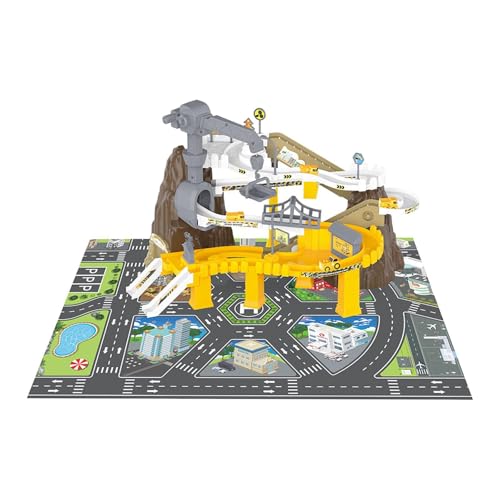 Perfeclan Track Race Car Spielzeugauto Ramp Track DIY zusammenbauen Montessori Slot Car Fahrzeug Rennen Spielset für Kindergarten Vorschulkind, Gelb Perfeclan Track Race Car Spielzeugauto Ramp Track DIY zusammenbauen Montessori Slot Car Fahrzeug Rennen Spielset für Kindergarten Vorschulkind, Gelb von Perfeclan