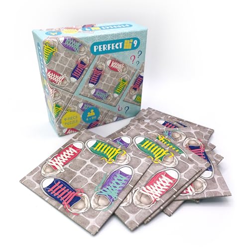 Original Perfect 9 Puzzle – 9 Teile-Puzzle, kniffliges Denkspiel für Erwachsene & Kinder ab 4 Jahren – Kompakte Größe, perfekt für unterwegs – Meditatives Geduldsspiel (Sneakers) von Perfect 9