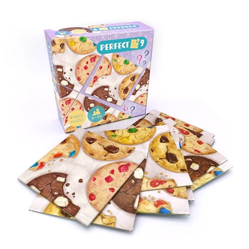 Original Perfect 9 Puzzle – 9 Teile-Puzzle, kniffliges Denkspiel für Erwachsene & Kinder ab 4 Jahren – Kompakte Größe, perfekt für unterwegs – Meditatives Geduldsspiel – Ideal als Geschenk (Cookies) von Perfect 9