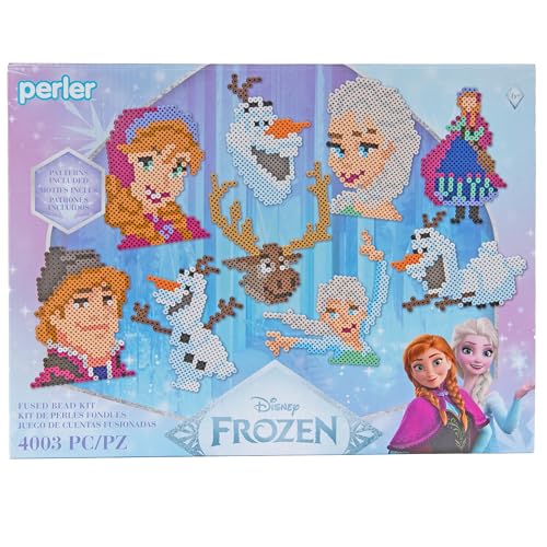 Perler 80-57286 Disney's Frozen Fused Bead Bastelset mit 10 Projekten, mehrfarbig, 4003 Teile von Perler