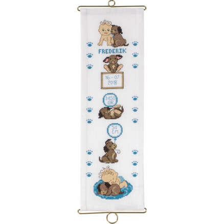 Permin Stickerei-Set Aida Bell String Geburtsstein Frederik m. Klammern 14x44cm von Permin