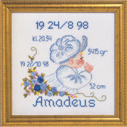 Permin Stickerei Aida Geburt Poster Amadeus 19x19cm Permin Stickerei Aida Geburt Poster Amadeus 19x19cm von Permin
