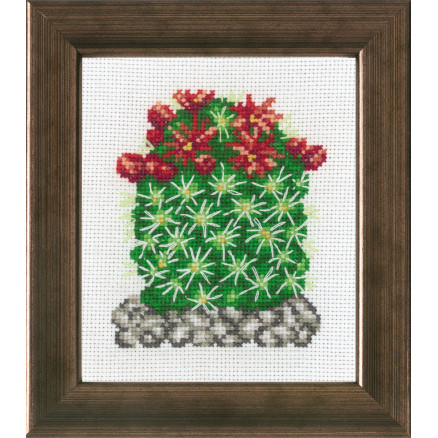 Permin Stickerei-Set Aida Kaktus Rot 10x12cm von Permin