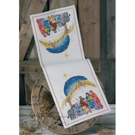 Permin Stickerei-Set Aida Läufer Krippe 33x90cm von Permin