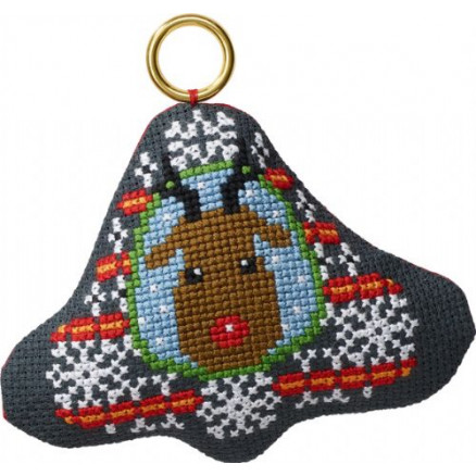 Permin Stickerei-Set Elch in Glocke 9x8cm von Permin