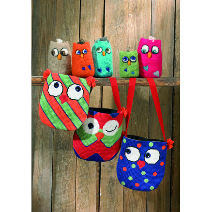 Permin Stickerei-Set Eule Taschen 19x19cm Permin Stickerei-Set Eule Taschen 19x19cm von Permin