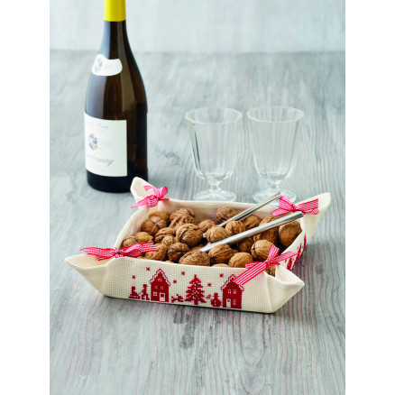 Permin Stickereiset Häuser/Gute Weihnachten 28x64cm von Permin