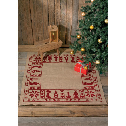 Permin Stickerei-Set Jute Weihnachtsbaum Decke Christmas Spirit 122x12 Permin Stickerei-Set Jute Weihnachtsbaum Decke Christmas Spirit 122x12 von Permin