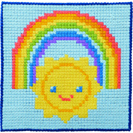 Permin Stickereiset Kinderkreuzstich Sonne 25x25cm von Permin