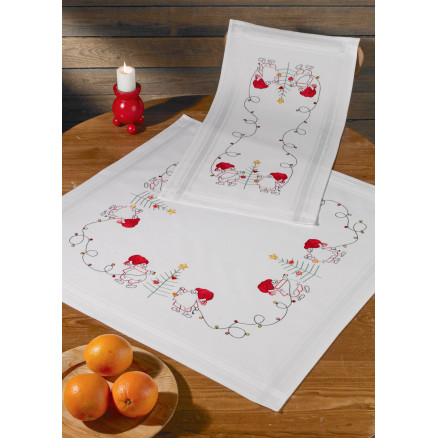 Permin Stickerei-Set Läufer Dekoration für Weihnachten 40x80cm von Permin