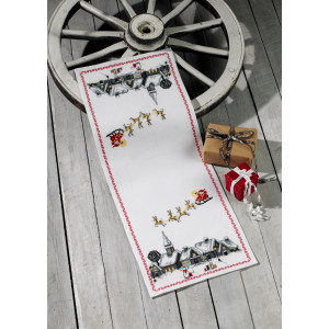 Permin Stickerei-Set Läufer Weihnachtsschlitten 34x87cm von Permin