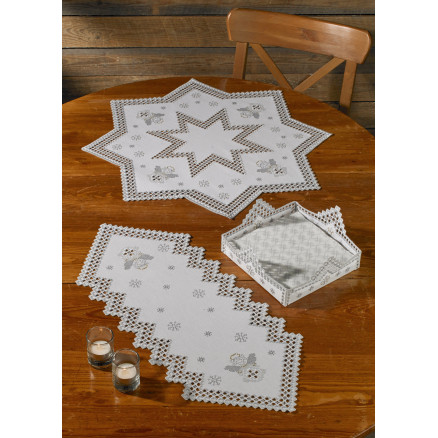Permin Stickerei-Set Läufer Winter Hardanger 29x67cm von Permin