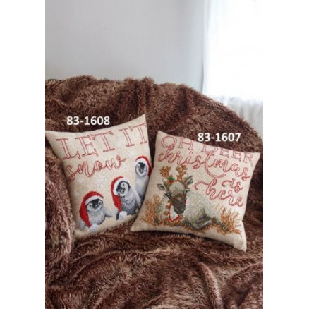 Permin Stickerei-Set Let it snow Kissen 40x40cm von Permin