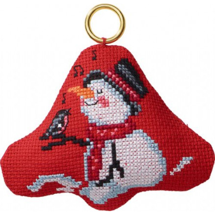 Permin Stickerei-Set Schneemann in Glocke 9x8cm von Permin