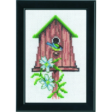 Permin Stickereiset Vogelhäuser 9x14cm von Permin