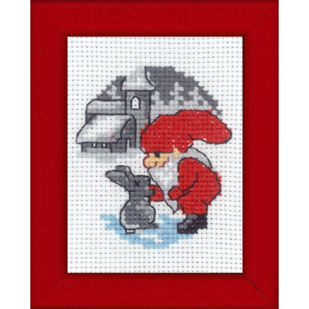 Permin Stickerei-Set Weihnachten Bild Hase und Elf 6x8cm Permin Stickerei-Set Weihnachten Bild Hase und Elf 6x8cm von Permin