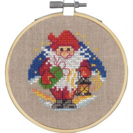 Permin Stickerei-Set Elf mit Laterne Ø10cm von Permin