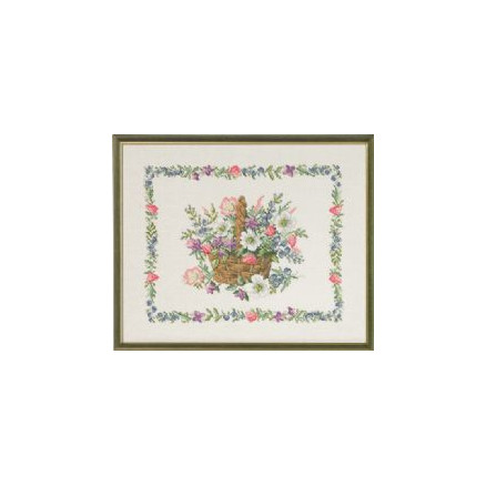 Permin Stickereiset Blumenkorb 49x40cm von Permin