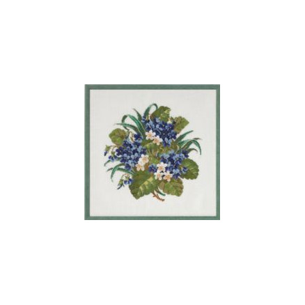 Permin Stickereiset Blumenstrauß mit Veilchen 37x37cm von Permin